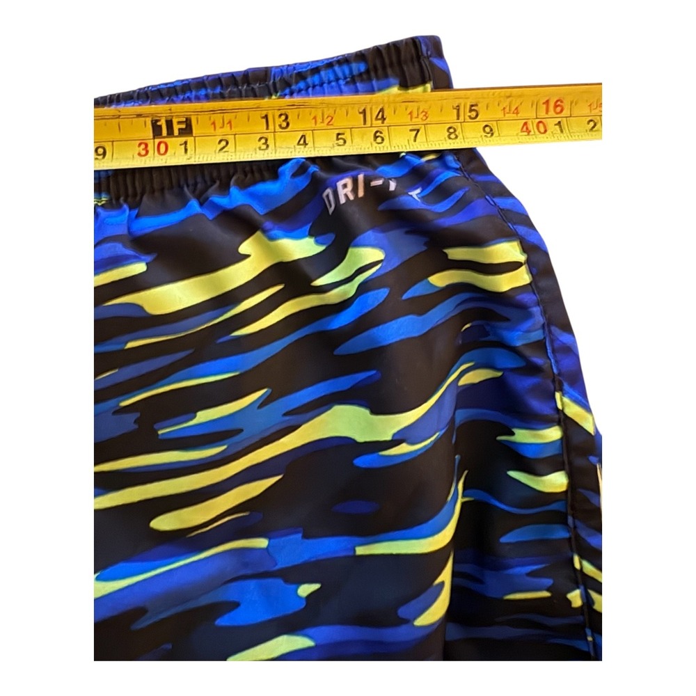Nike Dri-FIT Women Running Shorts Blue Camo Print Mesh 749462-480 Size M - Picture 5 of 9